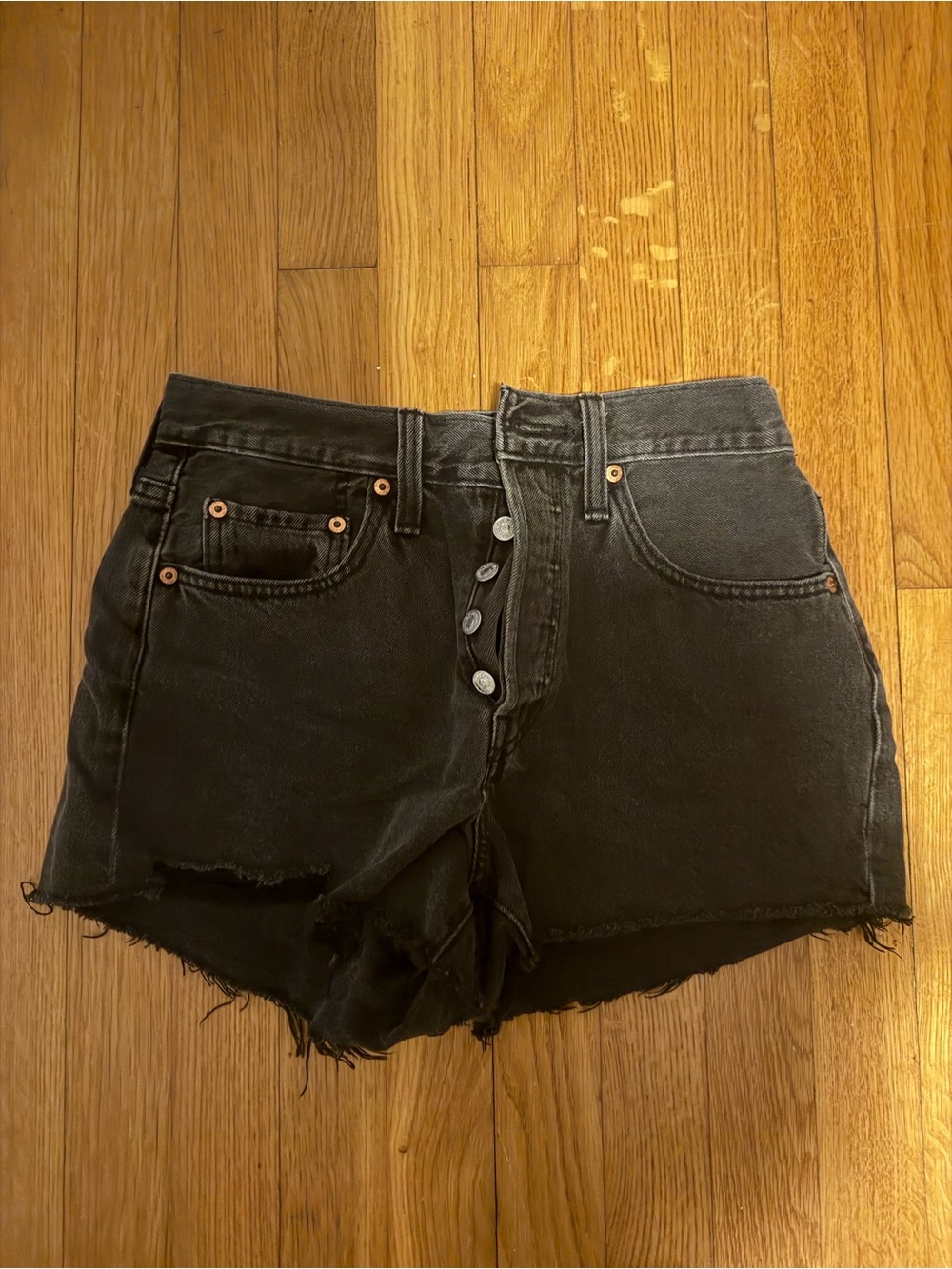 Black Levi Denim Shorts